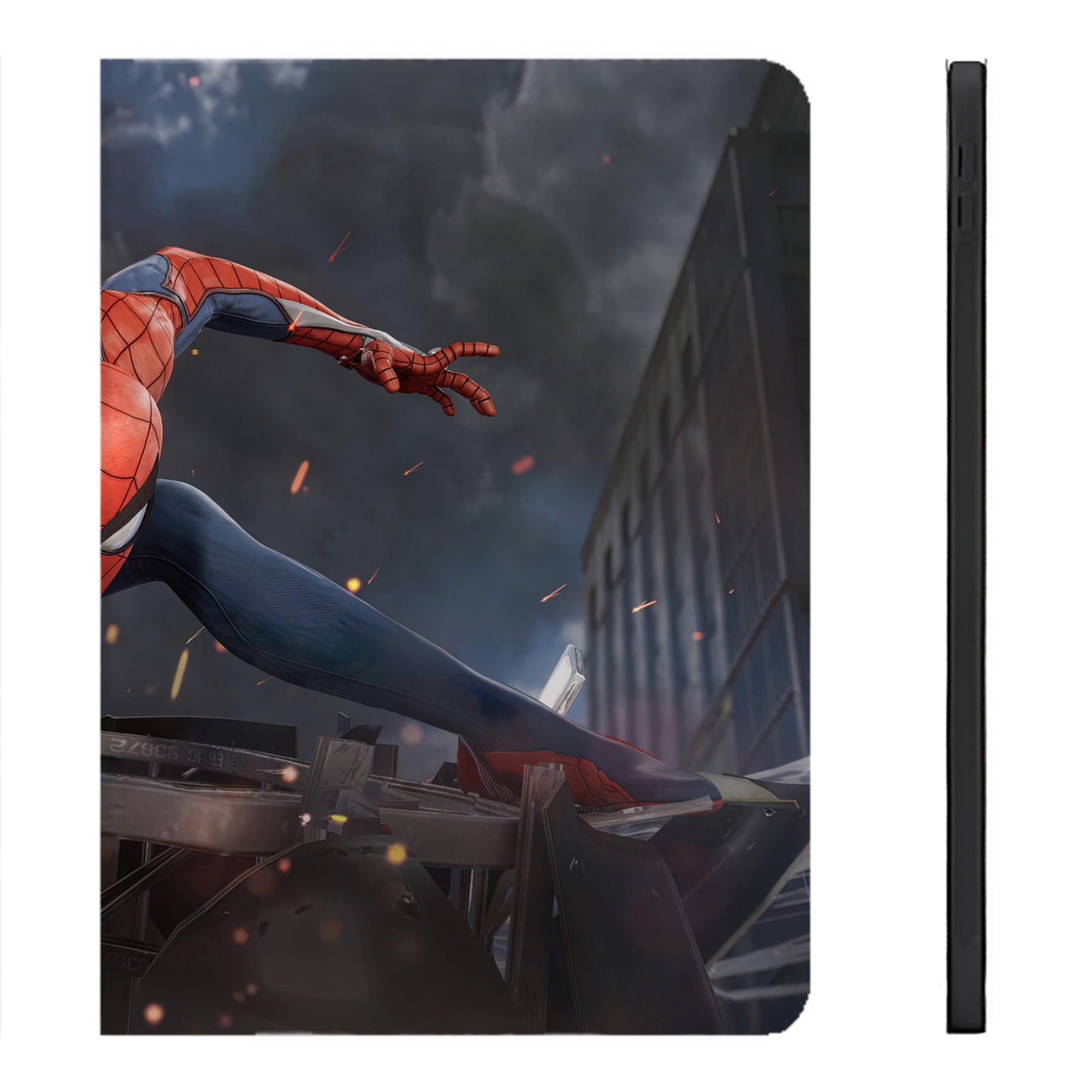 （画像用） Spider Man スパイダーマン IPadケース ペンホルダー付き ブックスタイルデザイン